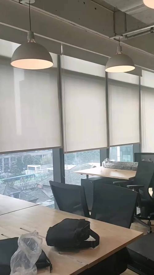 办公楼窗帘,遮阳不遮光,防火阻燃